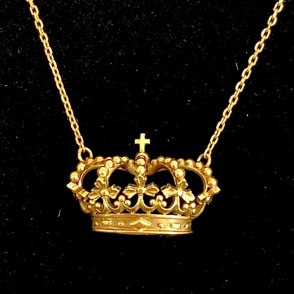 FINE JEWELRY Jewelry - 🔥 18K Diamond Cut Princess Crown Necklace HEAVY